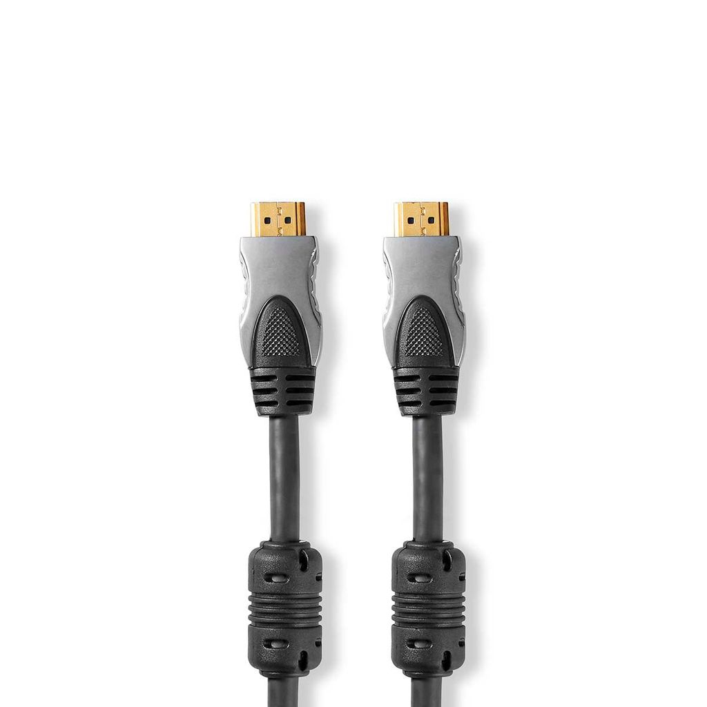 Nedis High Speed HDMI Kabel mit Ethernet | HDMI Stecker | HDMI Stecker | 4K@30Hz | 10.2 Gbps | 10.0 m | rund | PVC | Schwarz | Box ...