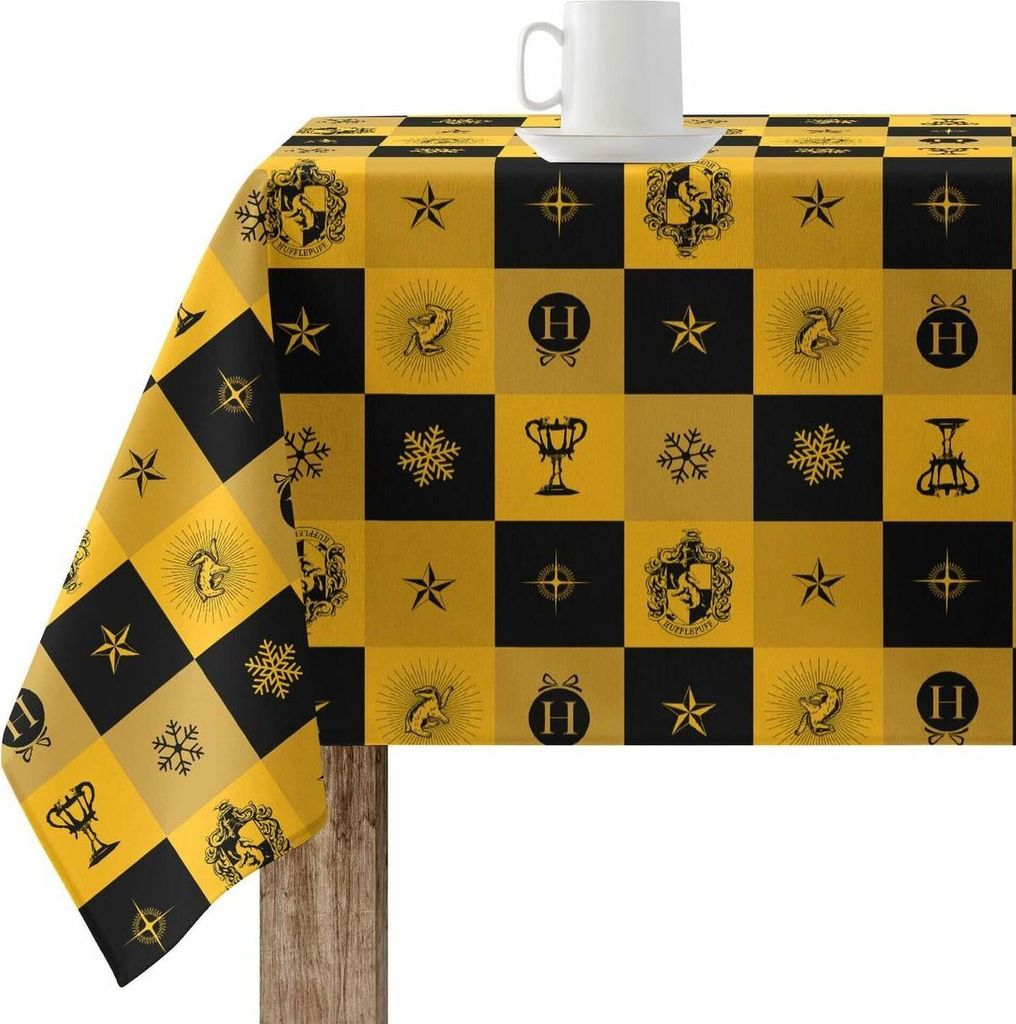 Fleckenabweisende geharzte Tischdecke Harry Potter Hufflepuff 100 x 140 cm