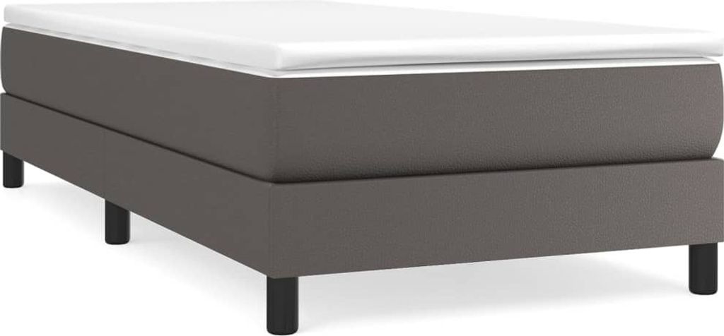 Struttura letto grigia 90x200 cm in Pelle finta Immagine del prodotto 
