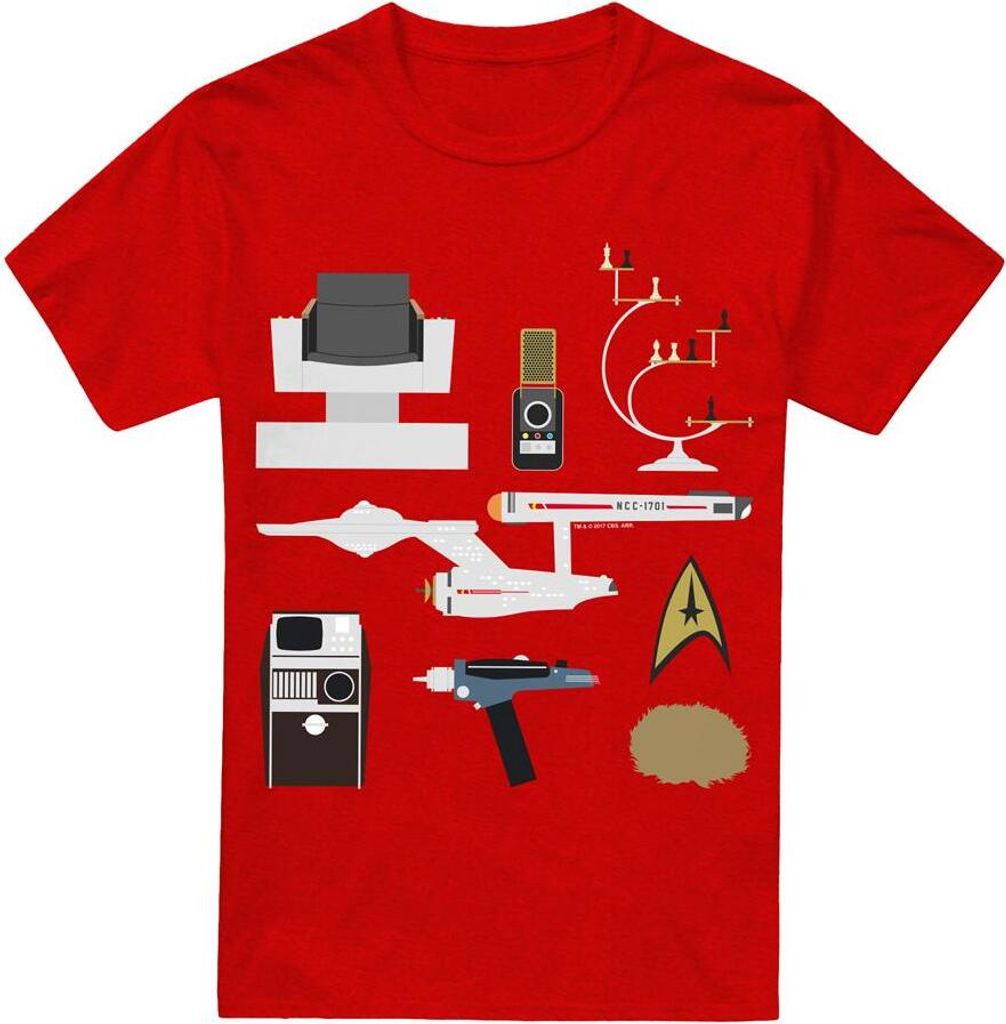 Star Trek - "The Original Series Gift Set" T-Shirt für Herren/Damen Uni TV17587 (L) (Rot)