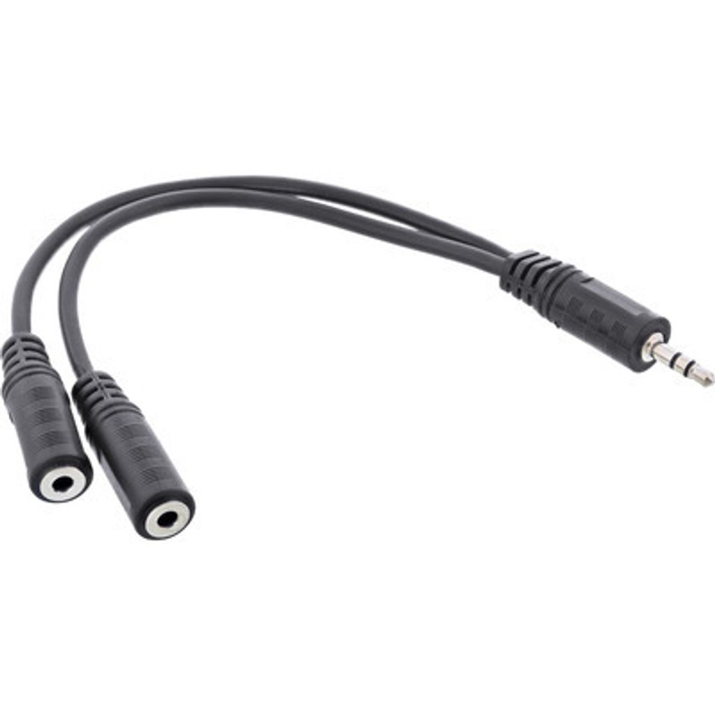 InLine Klinken Y-Kabel, 3,5mm Klinke ST an 2x 3,5mm Klinke BU, Stereo, 5m