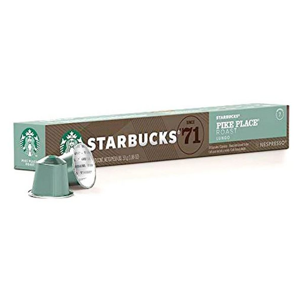 Starbucks Nespresso Kapseln Pike Place Roast – 10 Stück – Aromatischer Kaffee, mittlere Röstung