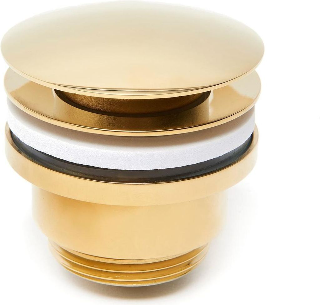 Optima Ablaufgarnitur Schaftventil Klick-Klack 1 1/4'', gold