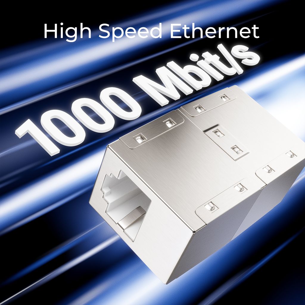 deleyCON CAT6 RJ45 Kupplung Verbinder Netzwerkkabel Produktbild 3