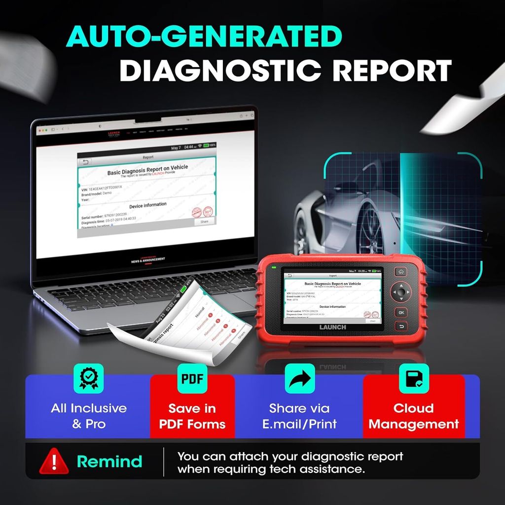 LAUNCH CRP129X V2.0 obd2 Diagnosegerät mit Produktbild 7
