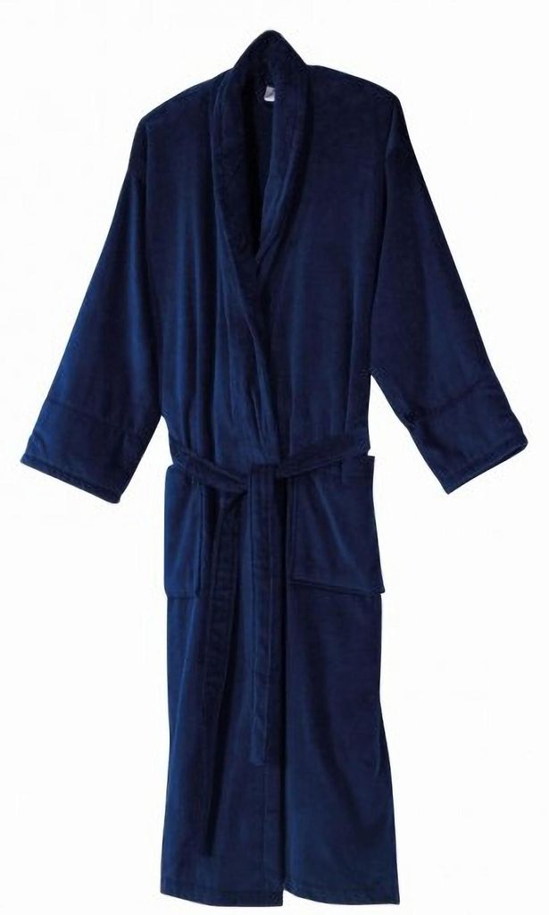 Jassz Velours Bademantel FK1578 (XL) (Marineblau)