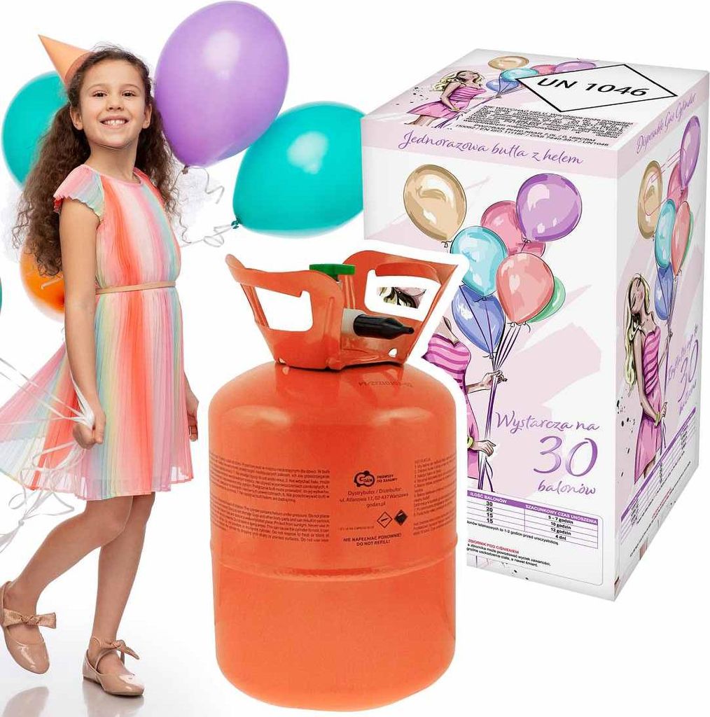 Butla z helem na 30 balonów GoDan Zdjęcie produktu 