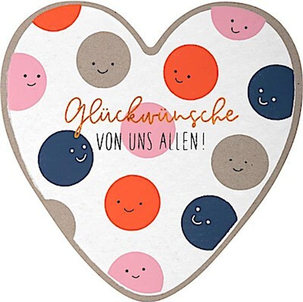 happy hearts Grußkarte »35« \Glückwünsche von uns allen!\" Produktbild 