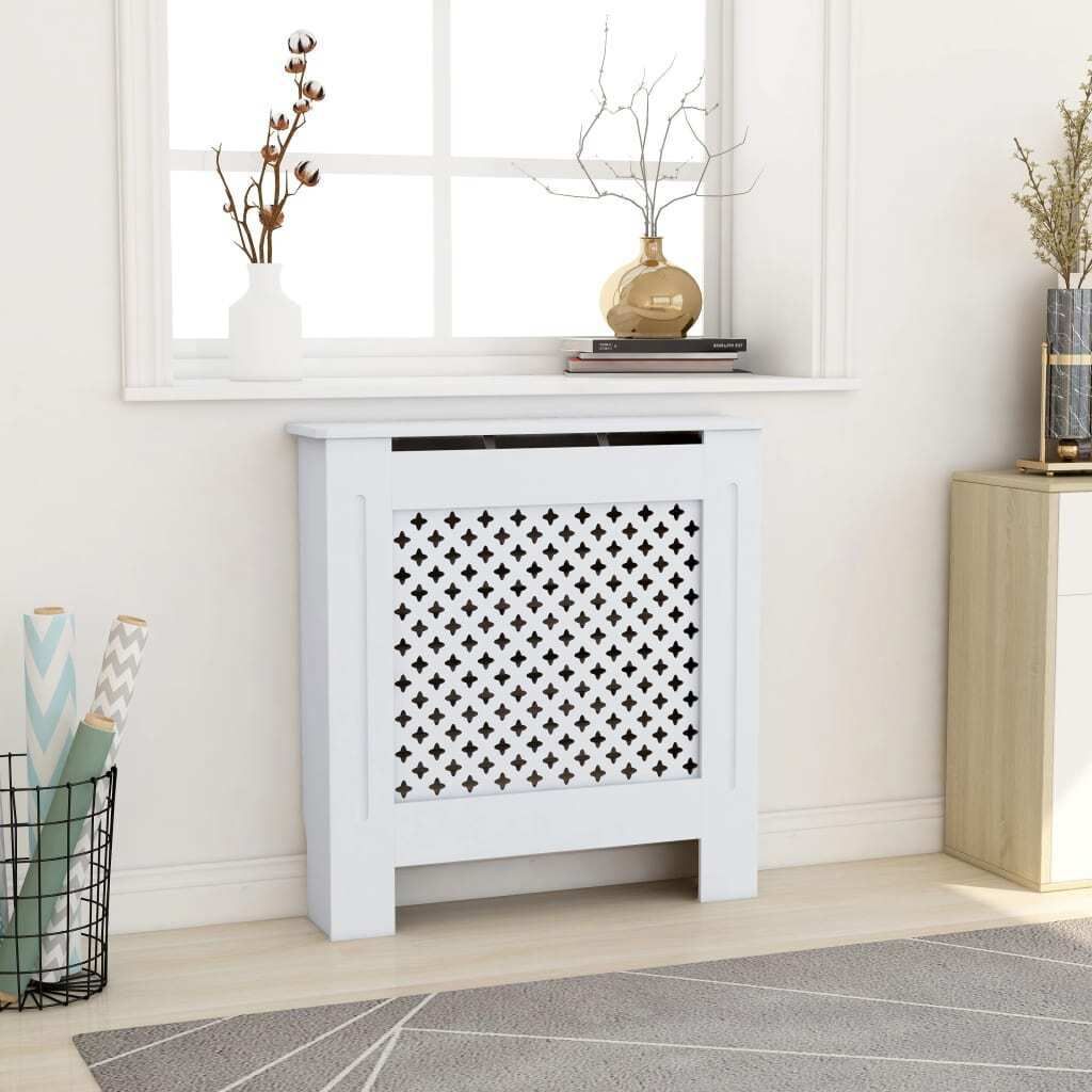 "WINTER SALE"MDF Heizkörperverkleidung Landhausstil - Heizungsverkleidung für Schlafzimmer - Weiß 78cm NEU489285 - Klima- & Heizgeräte Zubehör