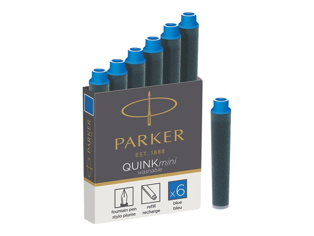 Tintenpatrone QUINK Mini Blau auswaschbar und löschbar auf Produktbild 