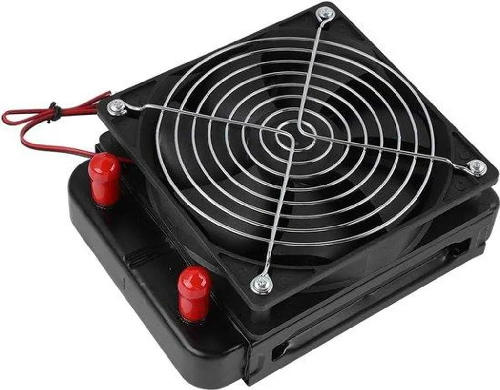Refroidisseur à eau pour CPU 120mm noir en aluminium haute performance