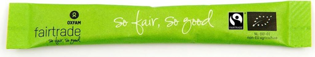 CUKIER TRZCINOWY JASNY W SASZETKACH FAIR TRADE (1000 x 4 g) 4000 g - HORECA (OXFAM)