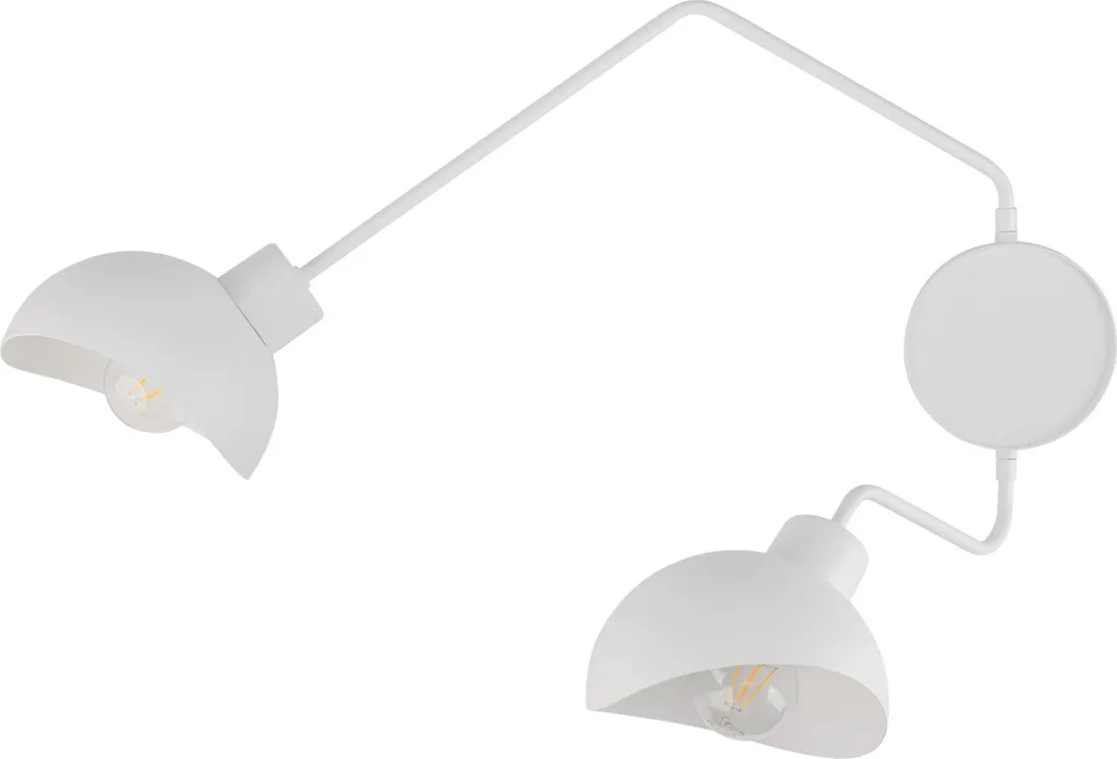 Applique Roy 2xE27 15W Sigma Lighting Double Mouvement Blanc Design