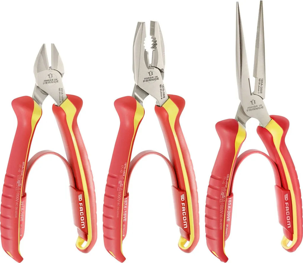 Kit 3 Pinces Facom pour Maintenance Mécanique - Outils de Précision Pro
