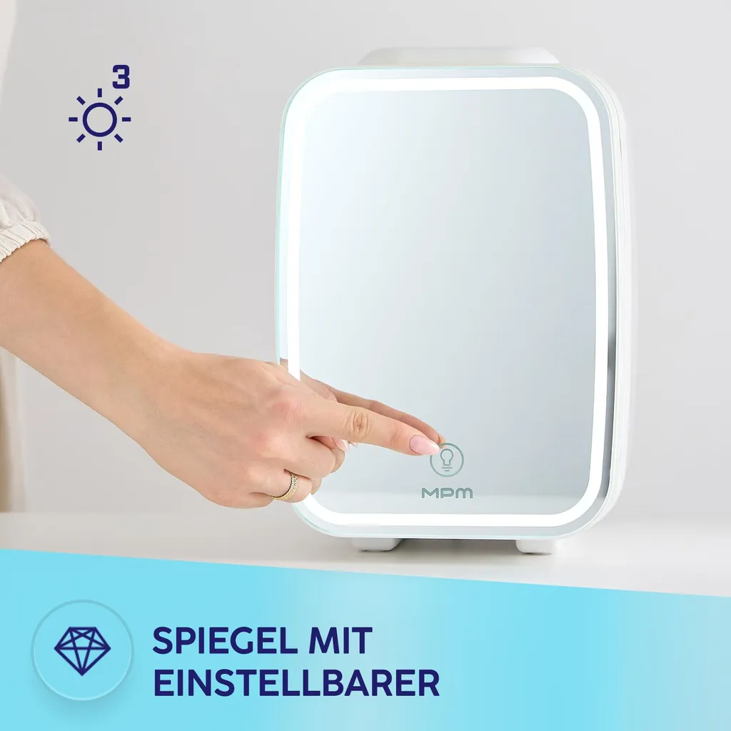 Réfrigérateur pour Sérums et Crèmes - Miroir de Maquillage Intégré 4L - 6