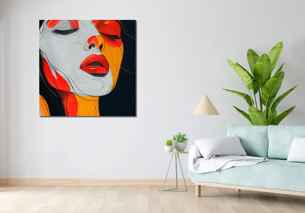 Déco Murale Réflexion renversée 100x100 cm - Idéal Bureau ou Chambre