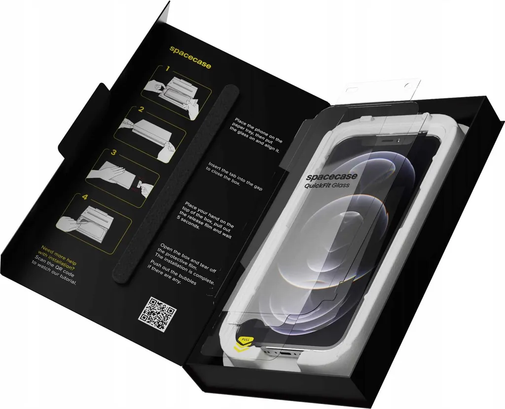 Lot de 2 Protections d'Écran en Verre Trempé iPhone 12 Pro Max SPACECASE