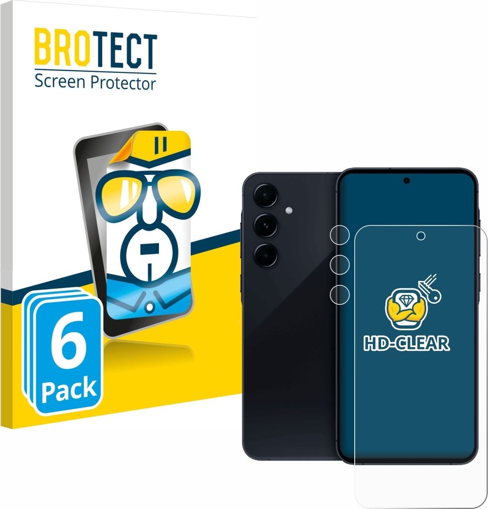 6x Für Samsung Galaxy A55 5G (Display+Kamera) Schutzfolie Produktbild 