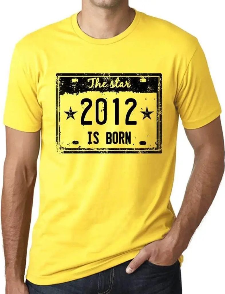Herren Grafik T-Shirt Der Stern ist 2012 geboren – The Star Is Born in 2012 – Geschenk 12. Geburtstag Jahrestag 12 Jahre Jubiläum 12 Jährige ...