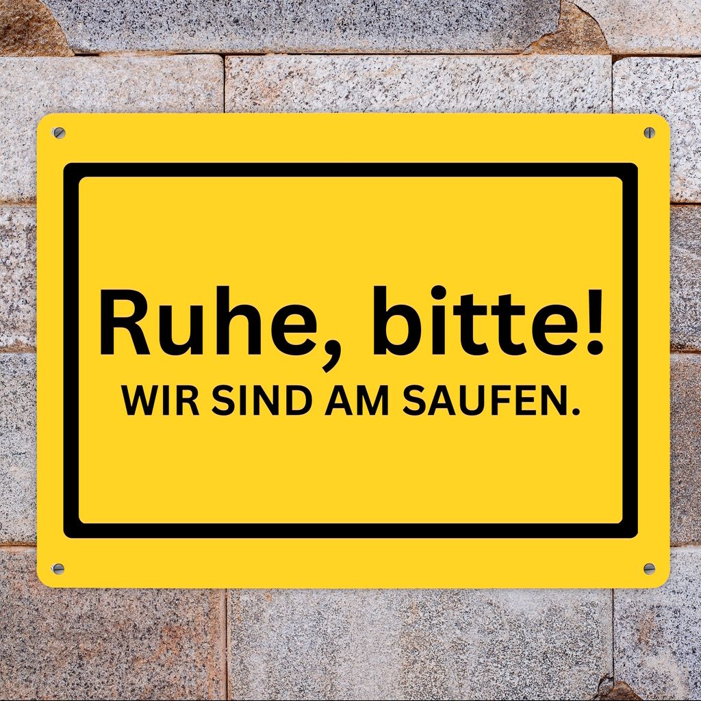 Ruhe bitte Metallschild XXL in 28x38 cm mit Kaufland.de