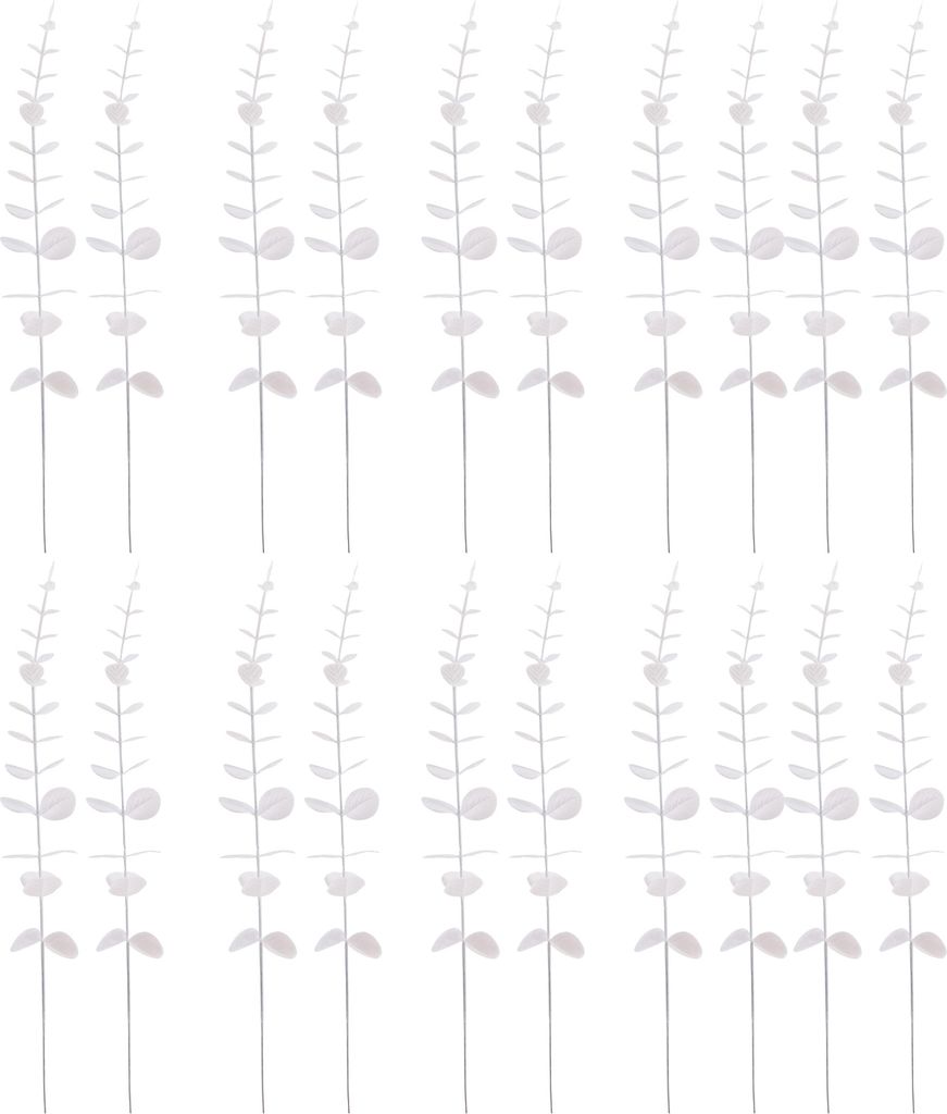 20pcs künstliche Blätter realistisch nicht verdorren nicht verblüffende dekorative simulierte Eukalyptus Blätter Party Dekoration Haushaltsvorr...