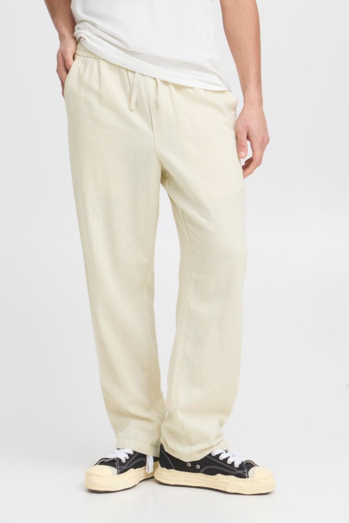 Solid SDALANN Pantaloni di lino da uomo Pantaloni lunghi e Immagine del prodotto 
