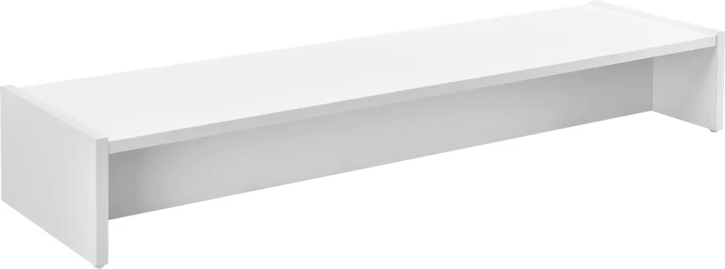 Support pour écran de bureau blanc 100cm rehausseur de moniteur en.casa