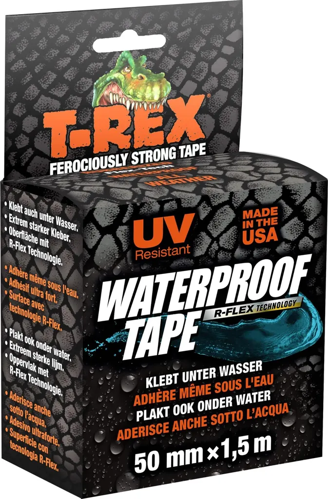 Ruban adhésif T-Rex Waterproof ultra adhésif et résistant aux UV noir