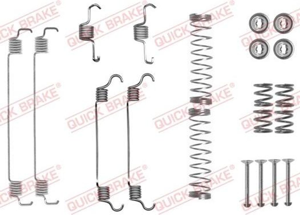 QUICK BRAKE 105-0835 Zubehörsatz, Bremsbacken OE kompatibel mit C-Elysee, C2, C3, C4, DS3, Corsa F, 1007, 208, 301