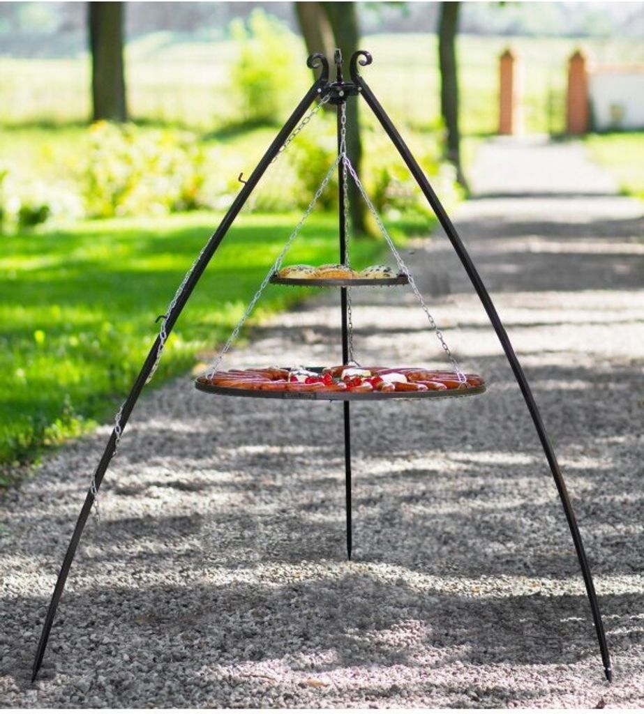 Trépied DOUA avec double grille en acier--40x80 cm- Image du produit 
