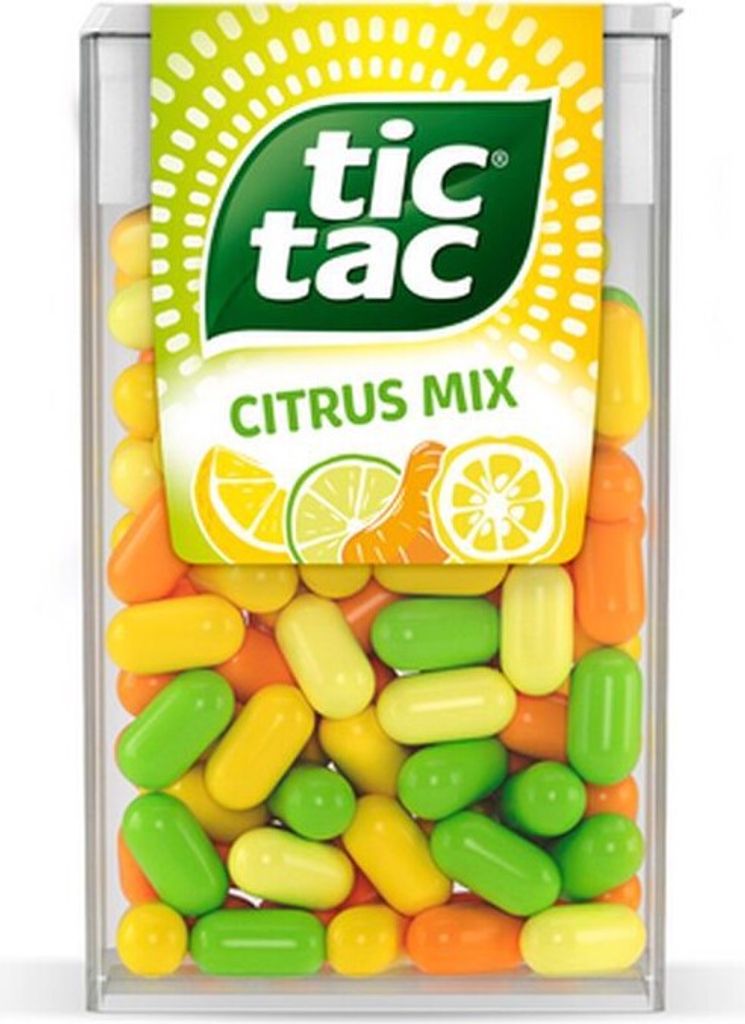 tic tac Citrus Mix Yuzu Mandarine Citron et Citron Lime18g Image du produit 