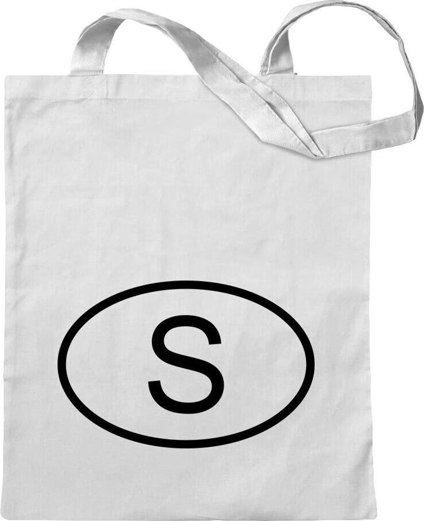 Kiwistar - Baumwolltasche - weiss - Schweden S - Tragetasche Stoffbeutel Umhängetasche langer Henkel