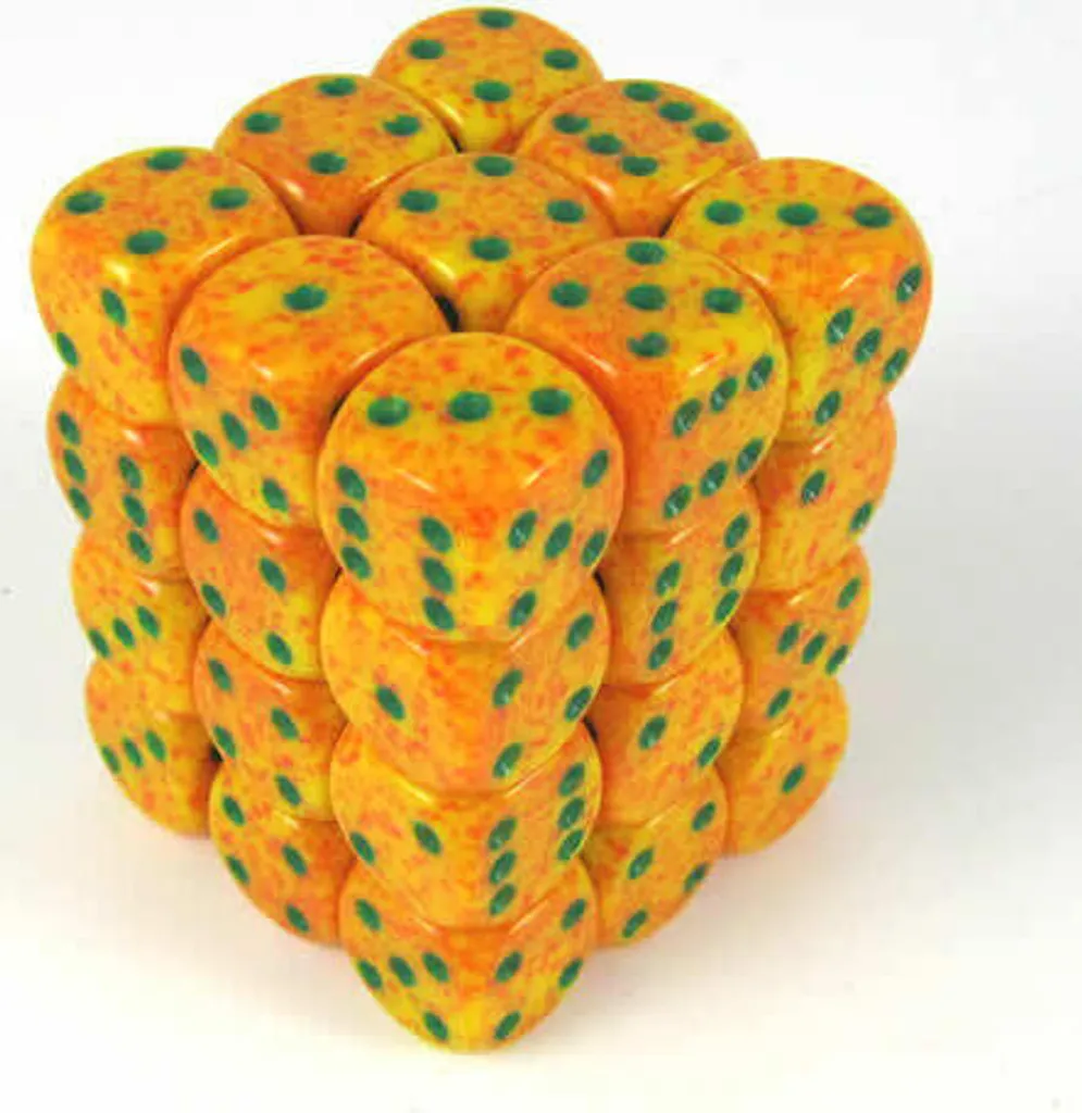 Set de 36 Dés Chessex W6 Speckled Lotus - Dés de Précision 12mm