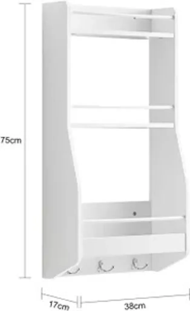 Étagère Suspendue Multi-usage Blanche 38 cm de Large pour Rangement