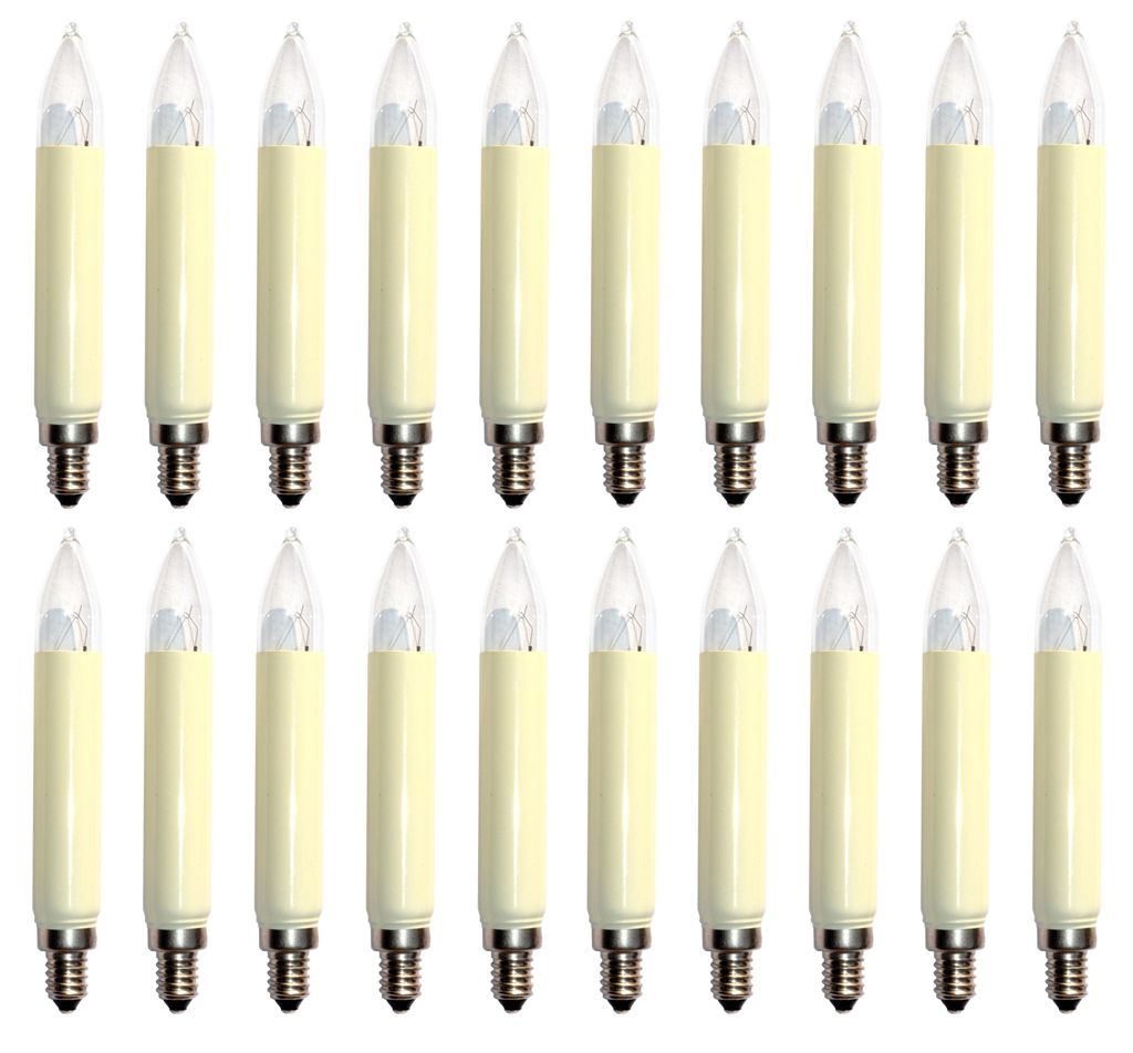 20 Stück Schaftkerzen 14V 3W E10 Normalschaftkerze Produktbild 