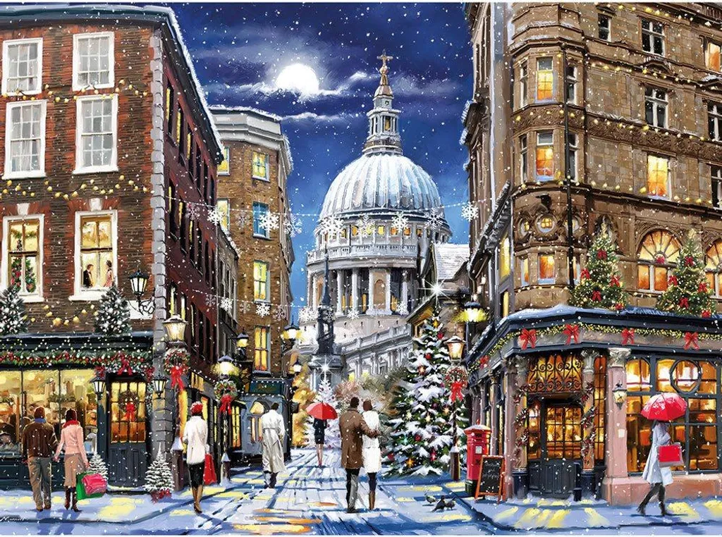 Gibsons Puzzle 1000 pièces Cathédrale St. Paul à Noël - Modèle G6258
