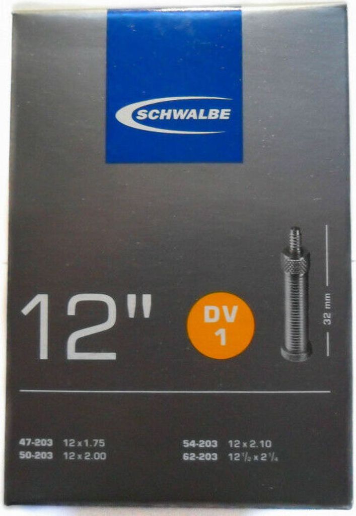 Schwalbe Fahrrad-Schlauch DV1 12'' 47/62-203 DV32mm Produktbild 