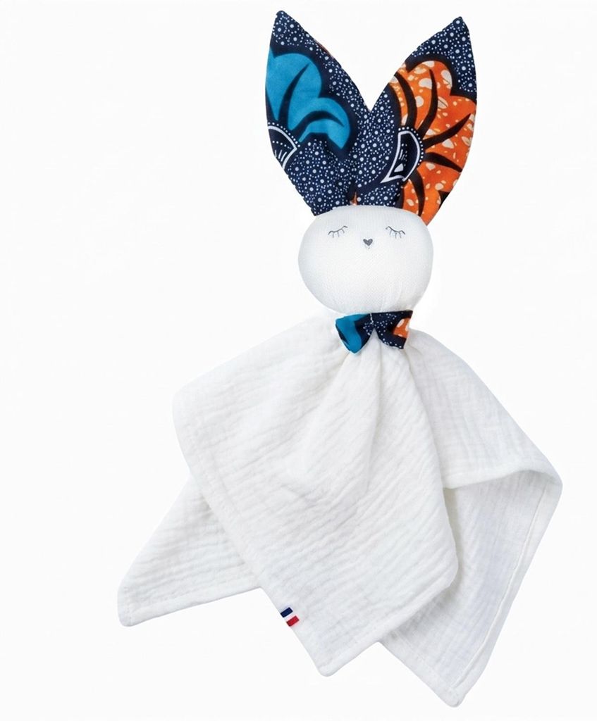 Für Kinder, Kuscheltuch Hase Wax - Blau | by SEVIRA KIDS
