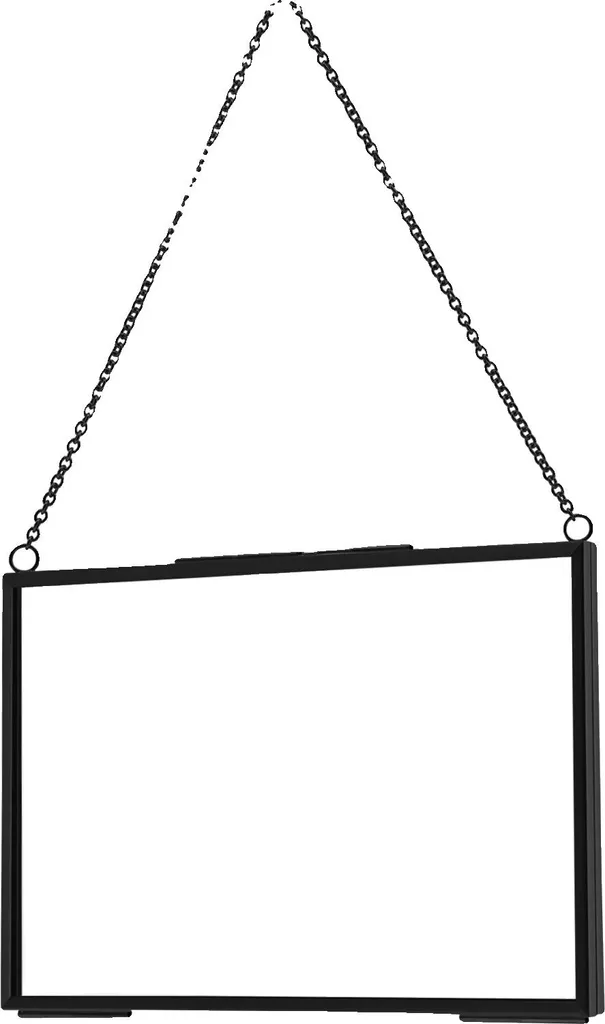 Cadre moderne en verre noir avec fixation invisible haute qualité 20x30