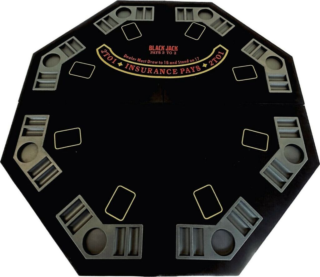 Pegasi Pokertop Basic 120cm - Pokertisch-Auflage - Faltbare Pokerauflage - Poker Zubehör - Pokermatte - Hochwertiger Filz - Zusammenklappbar - Tex...