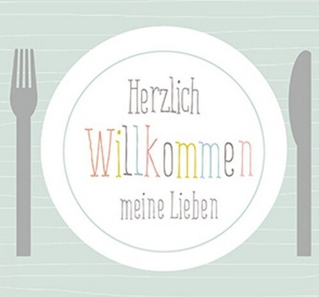 20 Servietten Meine Lieben - Einladung zum Essen 33x33cm Produktbild 
