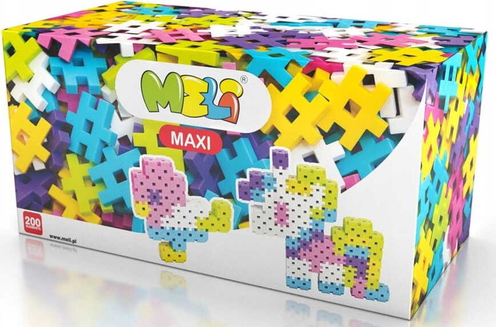 Meli Maxi Pink Konstruktionsbausteine-Set – 200 Teile für Produktbild 