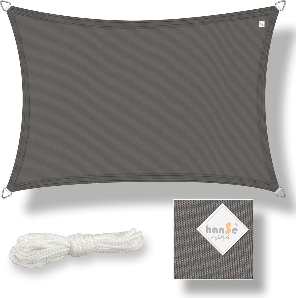hanSe® Marken Sonnensegel 100% Polyester Rechteck 2x4 m Produktbild 