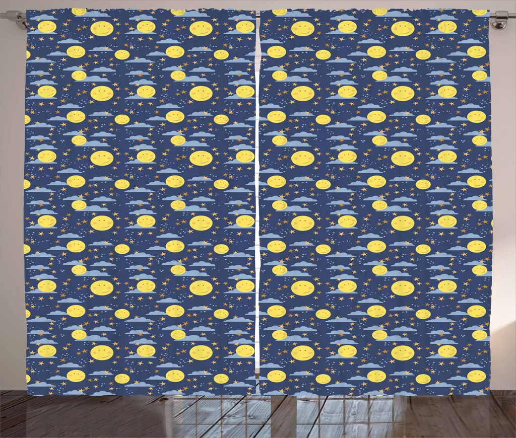 Tenda per Soggiorno ABAKUHAUS Lune Sorridenti 280x245 cm
