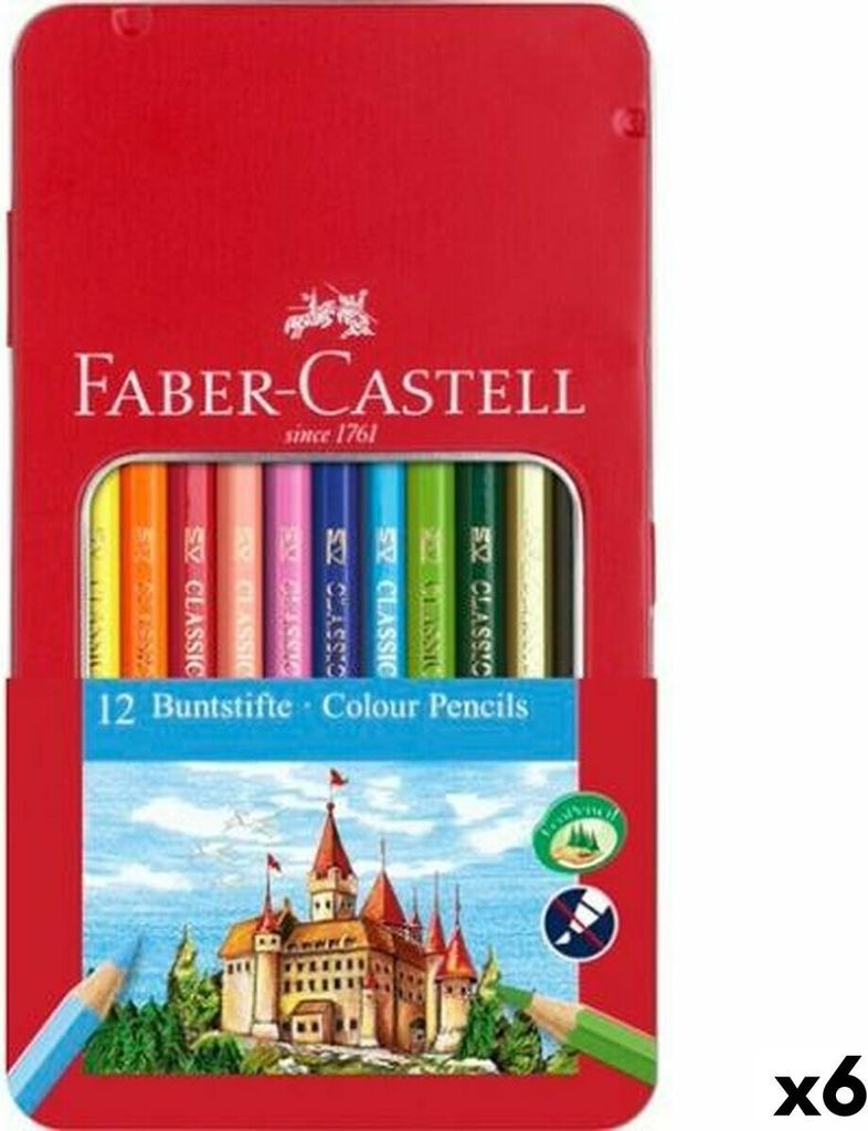 Buntstifte Faber-Castell Bunt (6 Stück)
