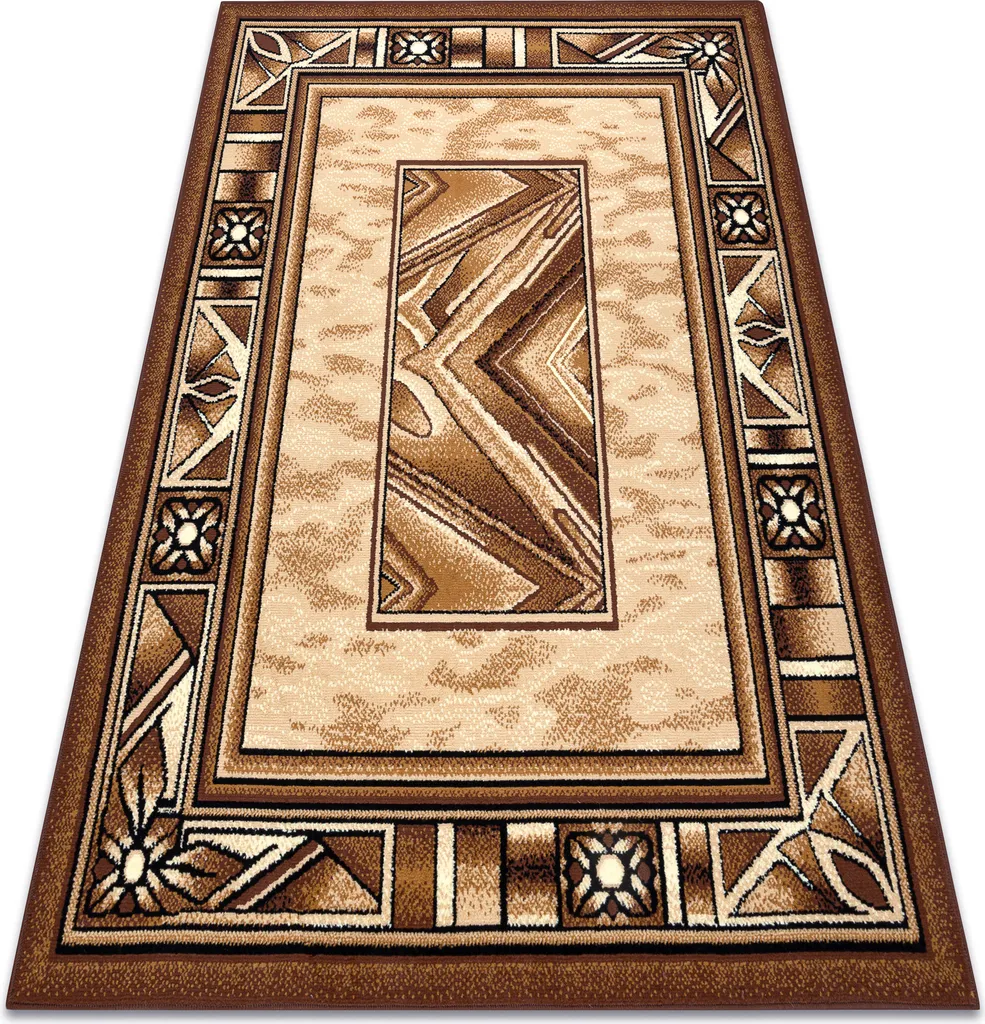 Tapis de Salon Classique Beige 80x150 cm Morad OPAL Motif Bordure