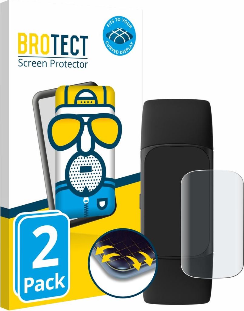 2x BROTECT Fullscreen Schutzfolie für Fitbit Charge 6 Produktbild 