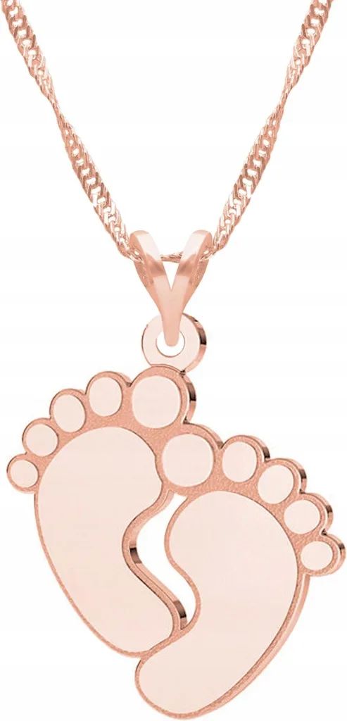 Collana Luxury Impronte Bambini Argento 925 e Oro Rosa Prezioso