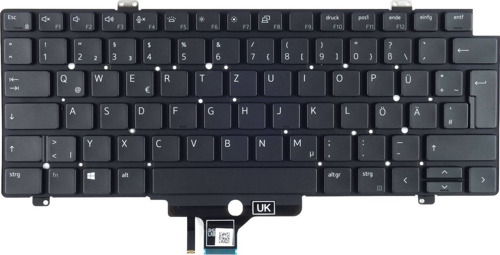 Tradebit - Tastatur für DELL | Deutsch DE QWERTZ | Volle Kompatibilität | Hochwertige Materialien | Modelle: Latitude 5420 5421 7420 7520 2-in-1 ...