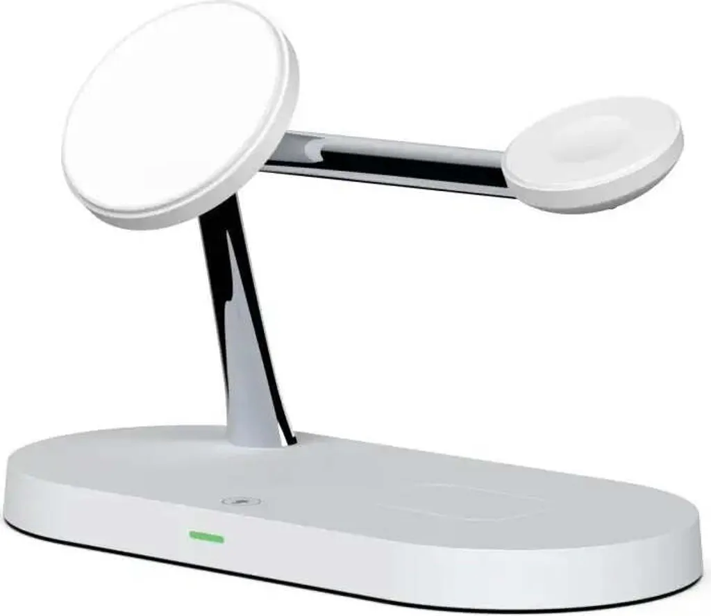 Support de Charge Sans Fil 3-en-1 Tech-Protect A12 pour iPhone Blanc - 6
